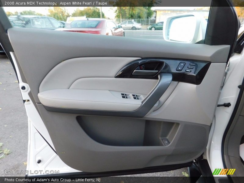 Aspen White Pearl / Taupe 2008 Acura MDX Technology