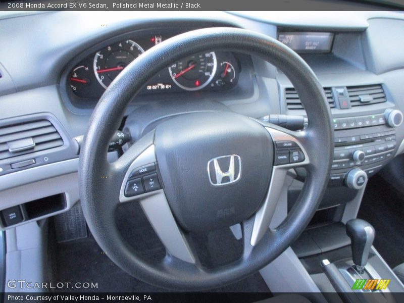 Polished Metal Metallic / Black 2008 Honda Accord EX V6 Sedan