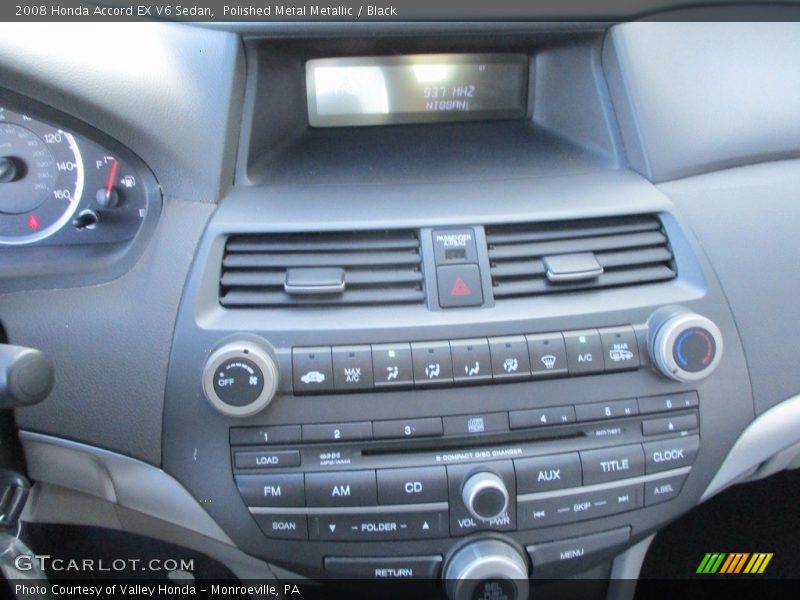Polished Metal Metallic / Black 2008 Honda Accord EX V6 Sedan