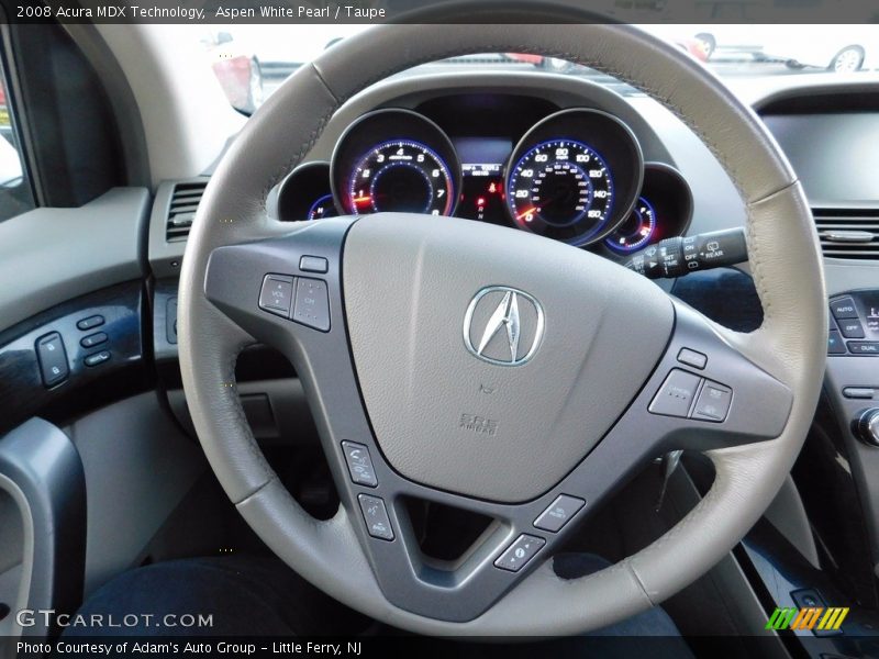 Aspen White Pearl / Taupe 2008 Acura MDX Technology