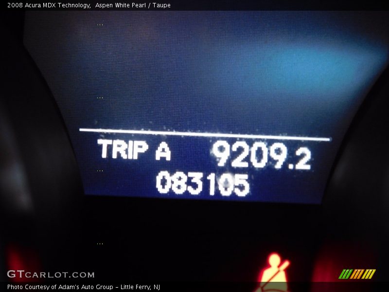 Aspen White Pearl / Taupe 2008 Acura MDX Technology