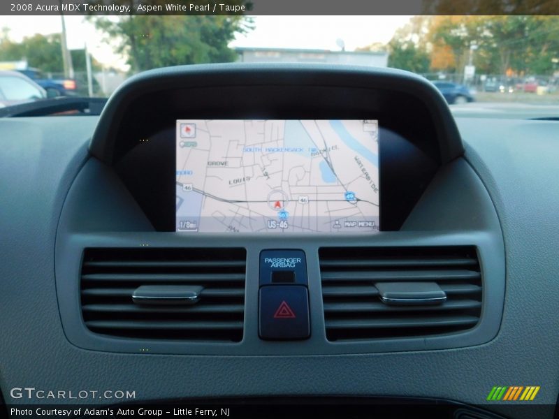 Aspen White Pearl / Taupe 2008 Acura MDX Technology