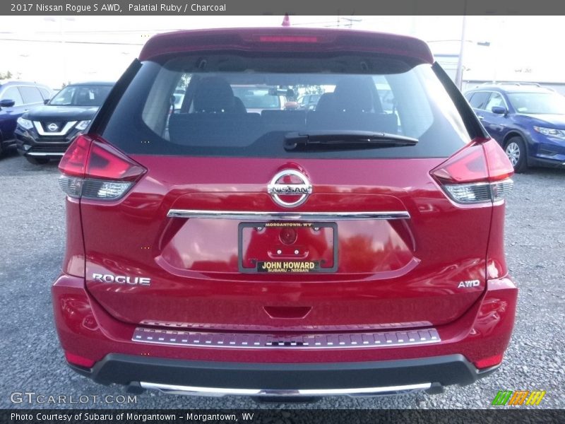 Palatial Ruby / Charcoal 2017 Nissan Rogue S AWD