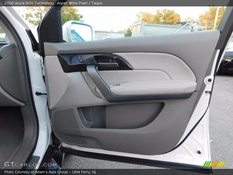 Aspen White Pearl / Taupe 2008 Acura MDX Technology