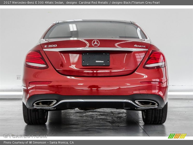 designo  Cardinal Red Metallic / designo Black/Titanium Grey Pearl 2017 Mercedes-Benz E 300 4Matic Sedan
