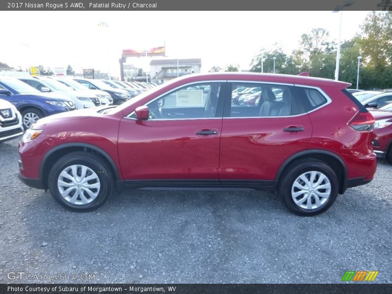Palatial Ruby / Charcoal 2017 Nissan Rogue S AWD