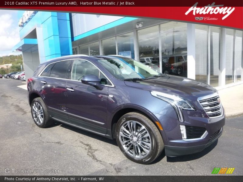 Harbor Blue Metallic / Jet Black 2018 Cadillac XT5 Premium Luxury AWD