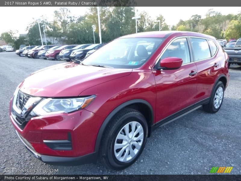 Palatial Ruby / Charcoal 2017 Nissan Rogue S AWD