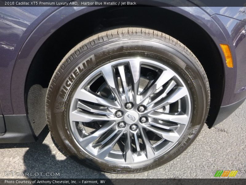 Harbor Blue Metallic / Jet Black 2018 Cadillac XT5 Premium Luxury AWD