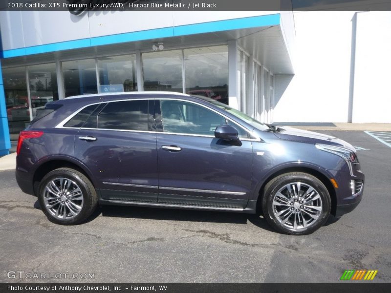 Harbor Blue Metallic / Jet Black 2018 Cadillac XT5 Premium Luxury AWD