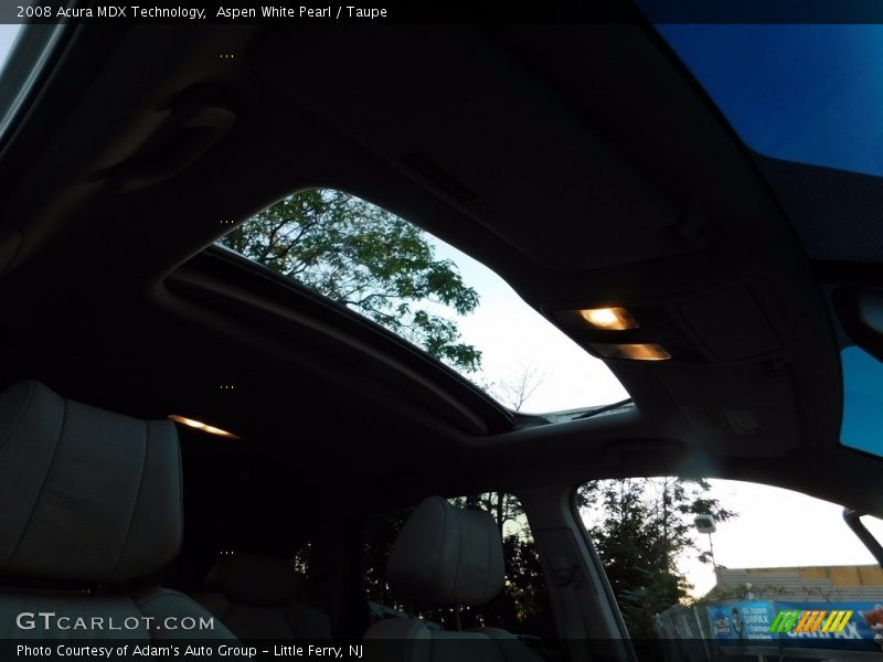Aspen White Pearl / Taupe 2008 Acura MDX Technology
