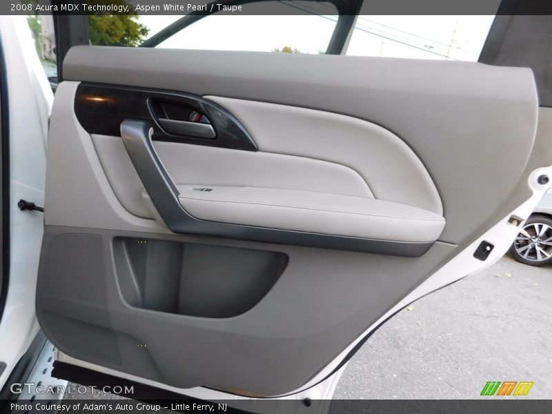 Aspen White Pearl / Taupe 2008 Acura MDX Technology