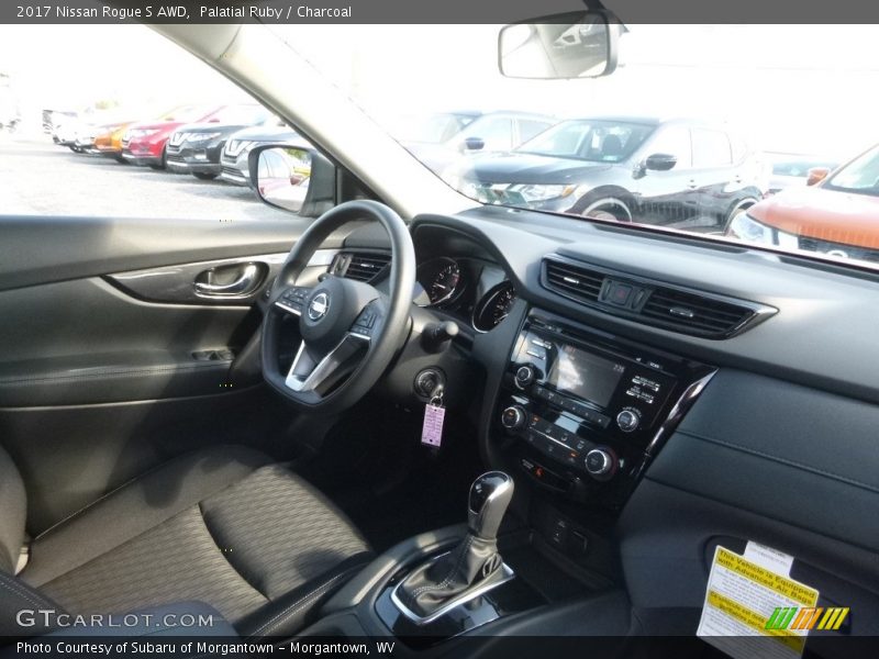 Palatial Ruby / Charcoal 2017 Nissan Rogue S AWD
