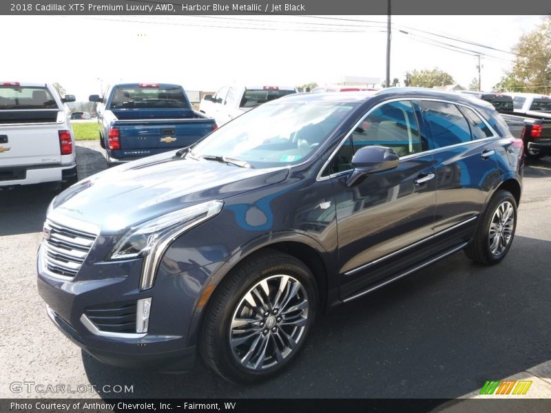 Harbor Blue Metallic / Jet Black 2018 Cadillac XT5 Premium Luxury AWD