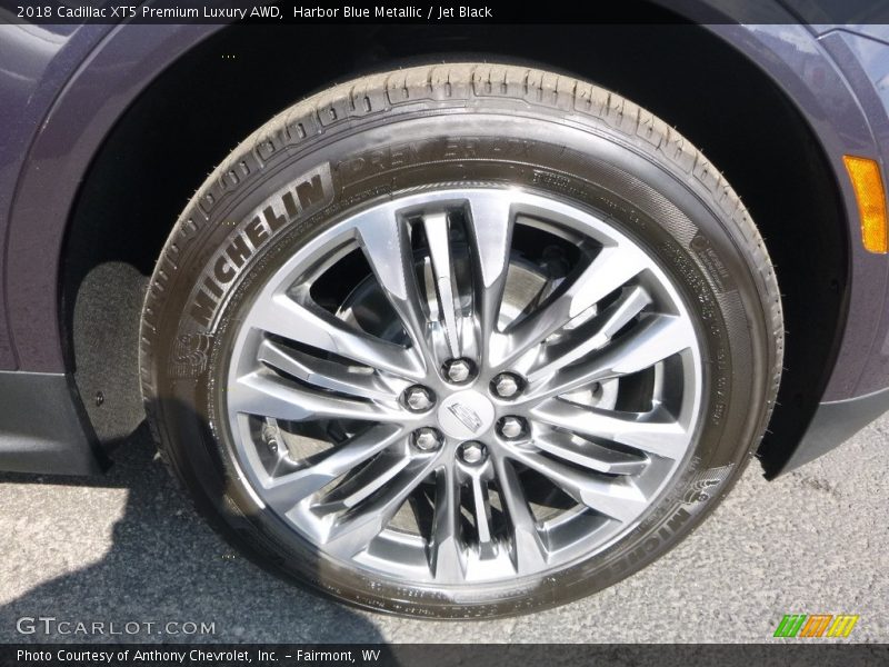 Harbor Blue Metallic / Jet Black 2018 Cadillac XT5 Premium Luxury AWD