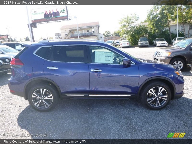 Caspian Blue / Charcoal 2017 Nissan Rogue SL AWD