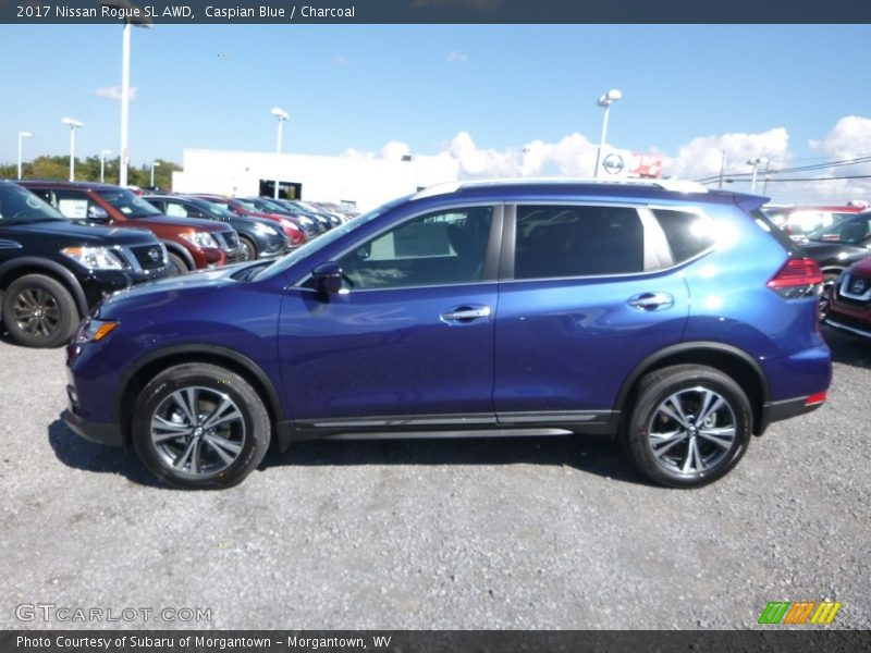 Caspian Blue / Charcoal 2017 Nissan Rogue SL AWD