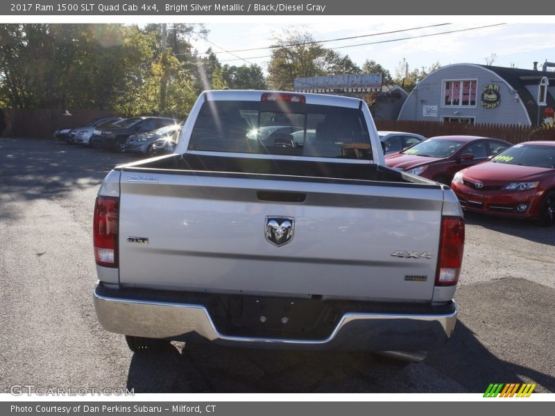 Bright Silver Metallic / Black/Diesel Gray 2017 Ram 1500 SLT Quad Cab 4x4