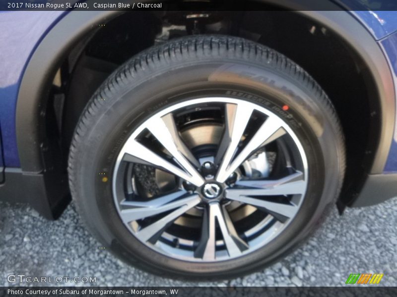 Caspian Blue / Charcoal 2017 Nissan Rogue SL AWD