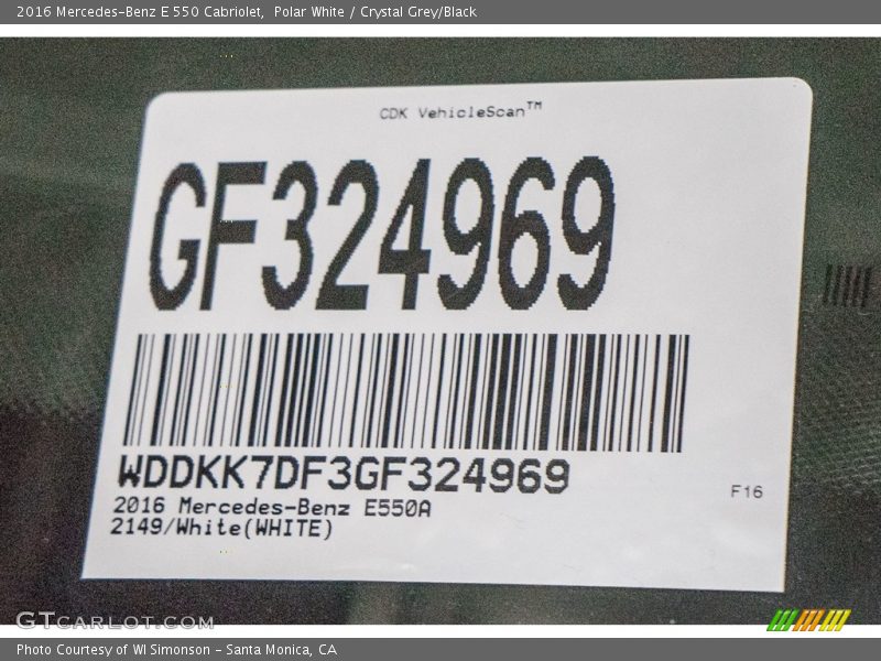 Polar White / Crystal Grey/Black 2016 Mercedes-Benz E 550 Cabriolet