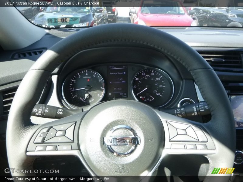 Caspian Blue / Charcoal 2017 Nissan Rogue SL AWD