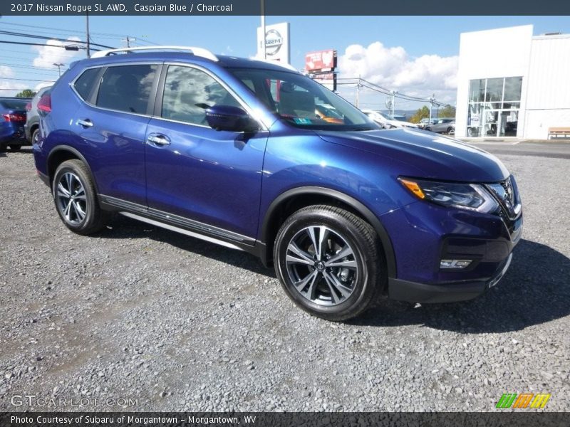 Caspian Blue / Charcoal 2017 Nissan Rogue SL AWD