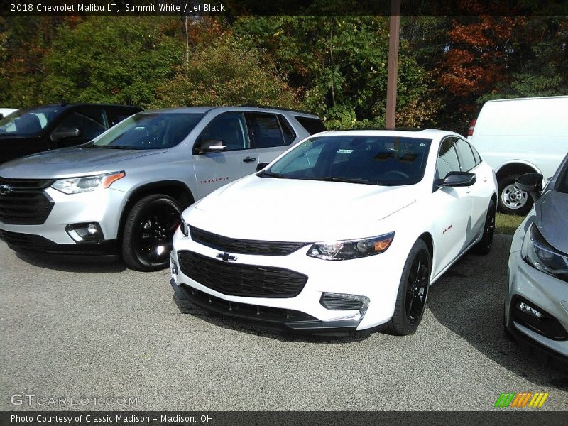 Summit White / Jet Black 2018 Chevrolet Malibu LT