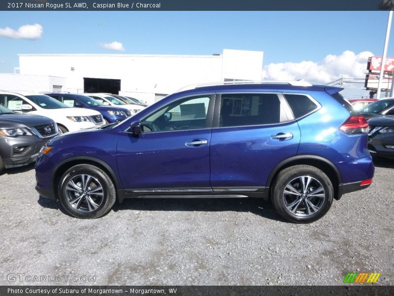 Caspian Blue / Charcoal 2017 Nissan Rogue SL AWD