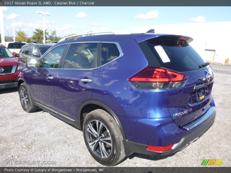Caspian Blue / Charcoal 2017 Nissan Rogue SL AWD