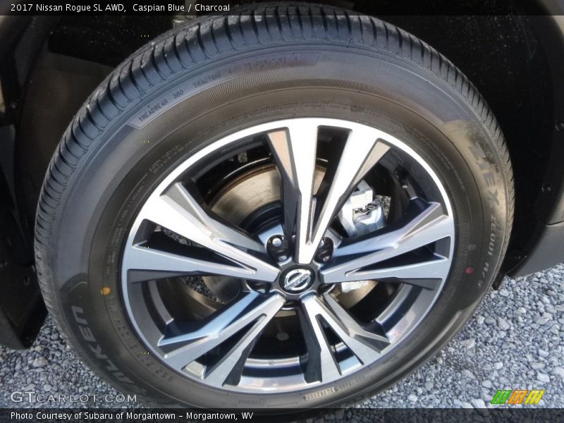 Caspian Blue / Charcoal 2017 Nissan Rogue SL AWD