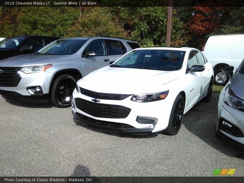 Summit White / Jet Black 2018 Chevrolet Malibu LT