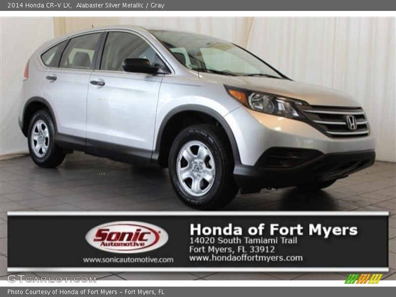 Alabaster Silver Metallic / Gray 2014 Honda CR-V LX