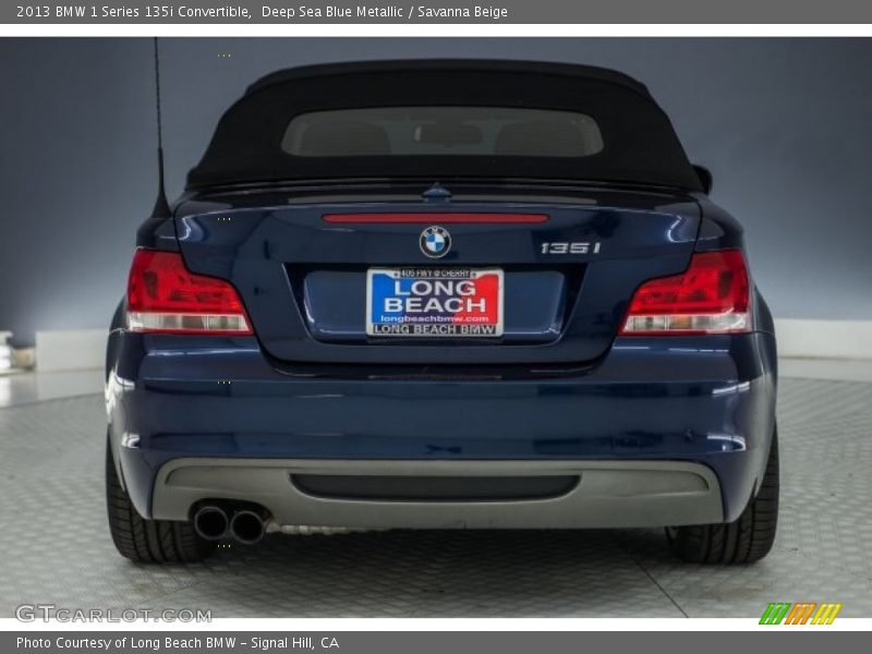 Deep Sea Blue Metallic / Savanna Beige 2013 BMW 1 Series 135i Convertible