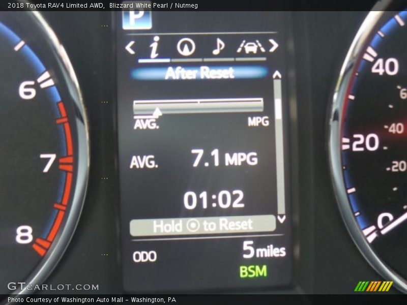 Blizzard White Pearl / Nutmeg 2018 Toyota RAV4 Limited AWD