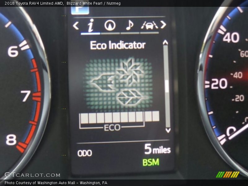 Blizzard White Pearl / Nutmeg 2018 Toyota RAV4 Limited AWD