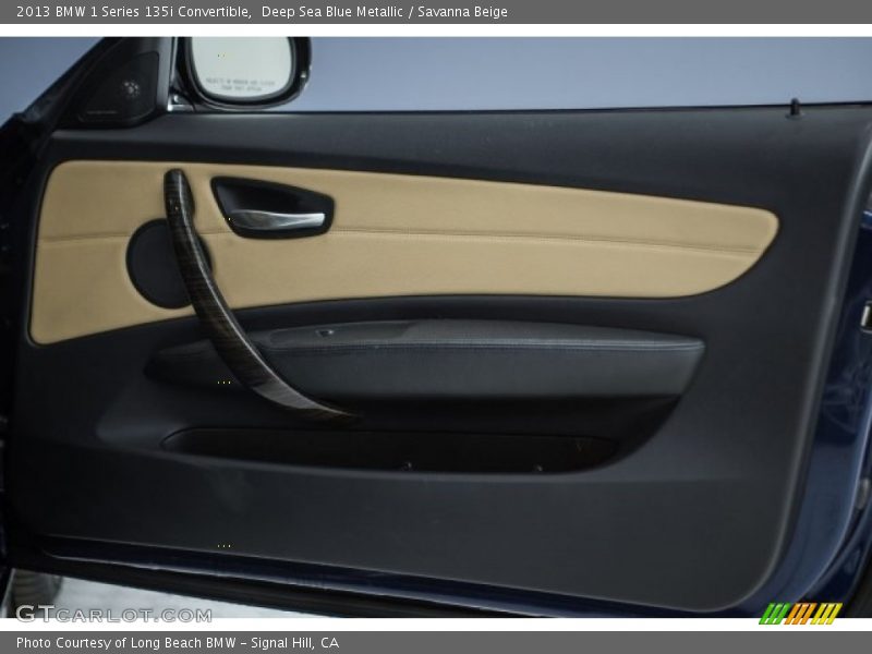 Deep Sea Blue Metallic / Savanna Beige 2013 BMW 1 Series 135i Convertible