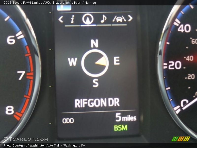 Blizzard White Pearl / Nutmeg 2018 Toyota RAV4 Limited AWD