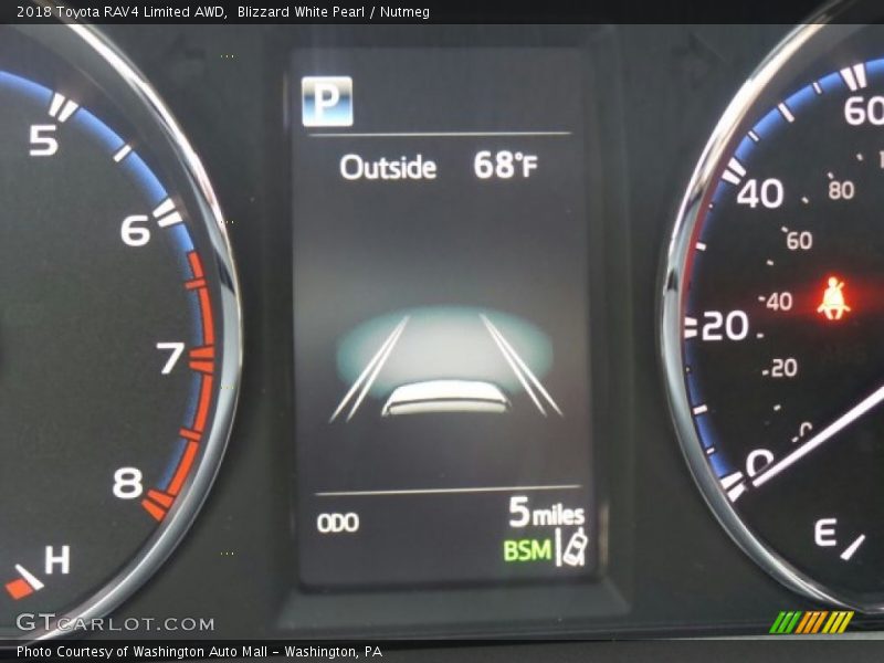 Blizzard White Pearl / Nutmeg 2018 Toyota RAV4 Limited AWD