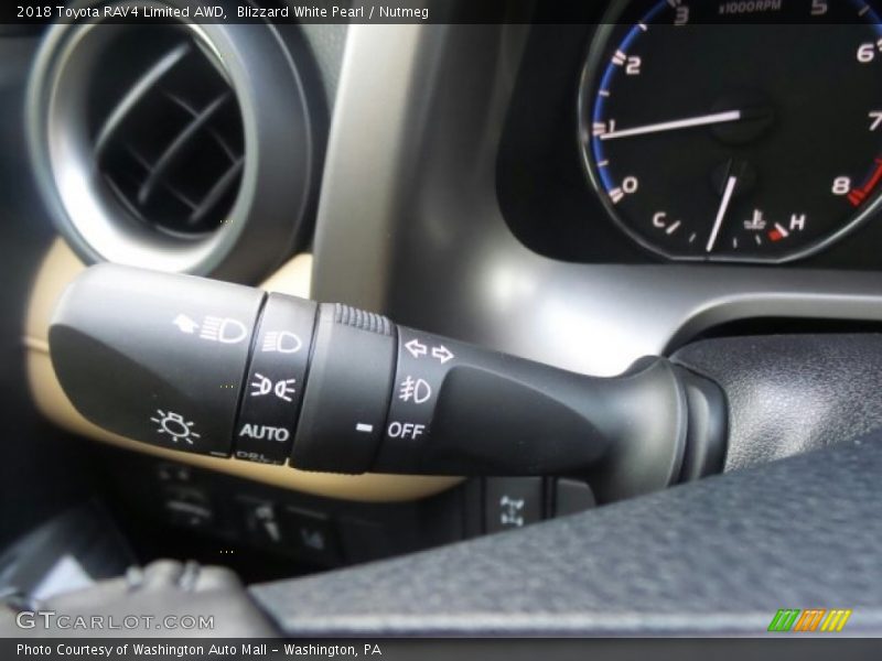 Blizzard White Pearl / Nutmeg 2018 Toyota RAV4 Limited AWD