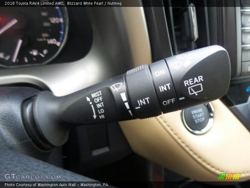 Blizzard White Pearl / Nutmeg 2018 Toyota RAV4 Limited AWD