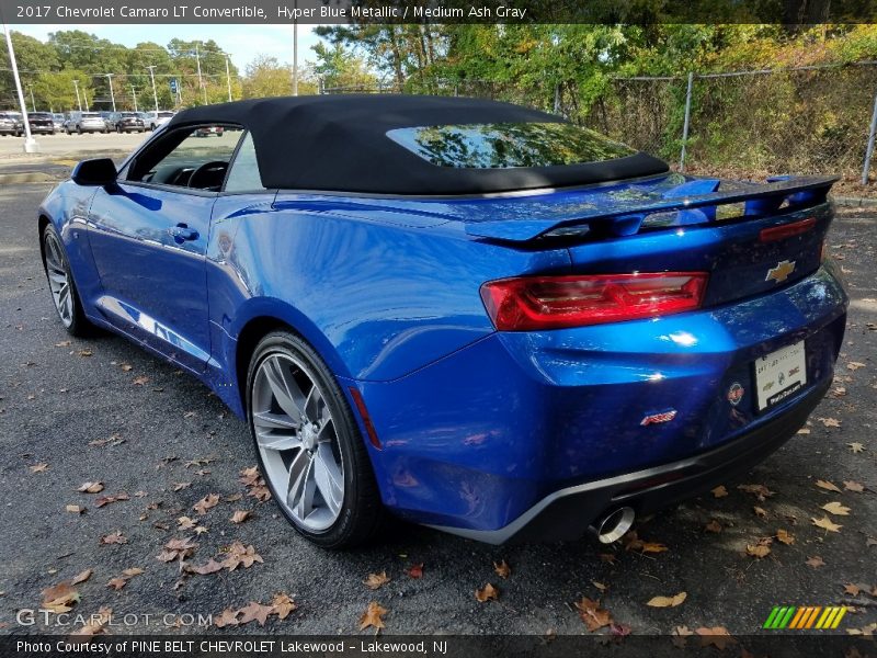 Hyper Blue Metallic / Medium Ash Gray 2017 Chevrolet Camaro LT Convertible