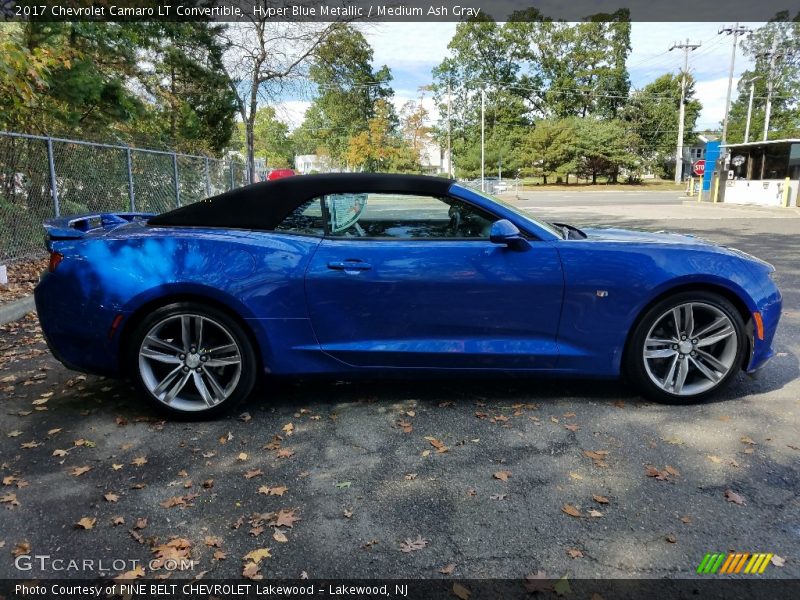 Hyper Blue Metallic / Medium Ash Gray 2017 Chevrolet Camaro LT Convertible