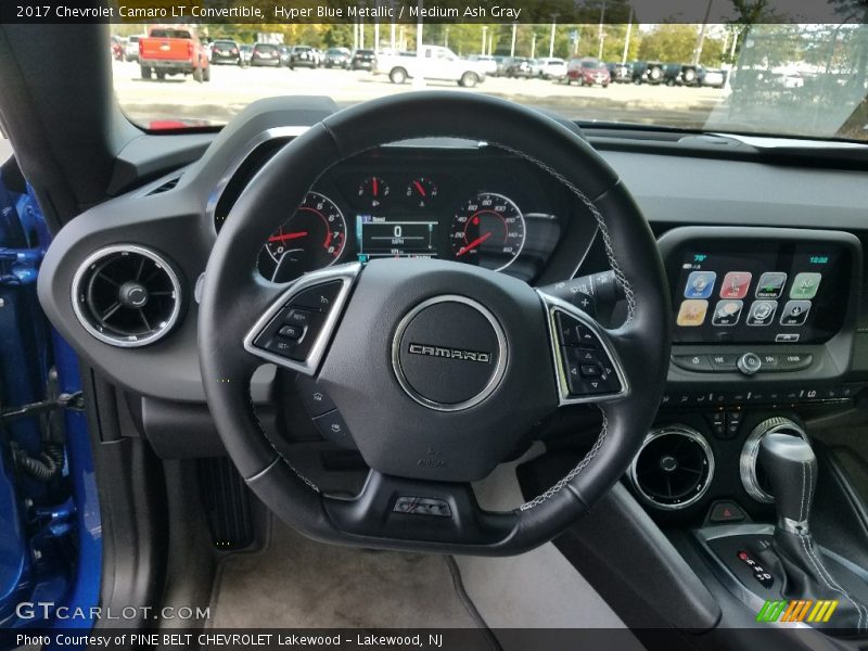 Hyper Blue Metallic / Medium Ash Gray 2017 Chevrolet Camaro LT Convertible