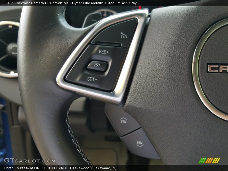 Hyper Blue Metallic / Medium Ash Gray 2017 Chevrolet Camaro LT Convertible