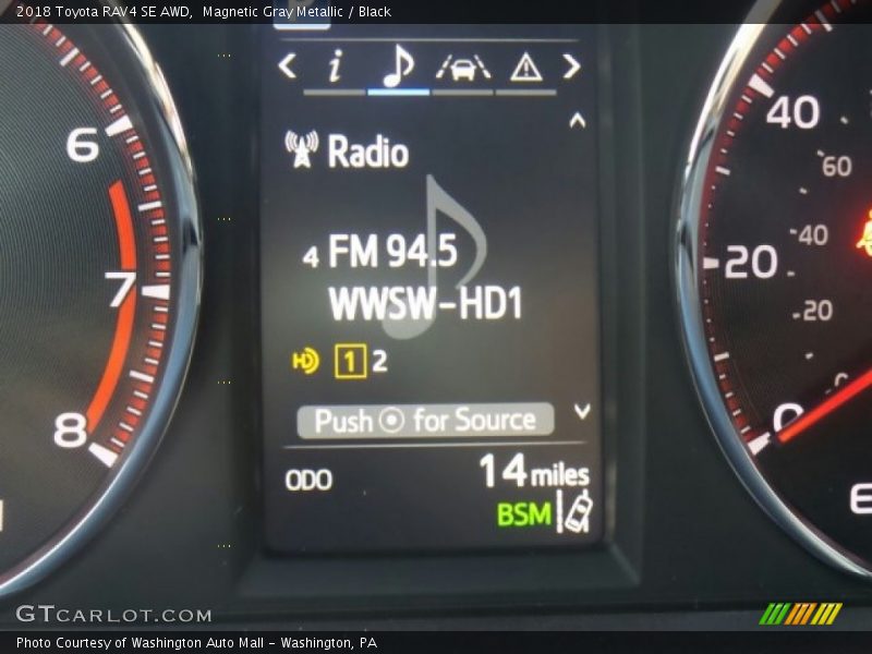 Magnetic Gray Metallic / Black 2018 Toyota RAV4 SE AWD