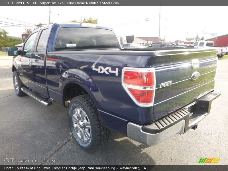 Blue Flame Metallic / Steel Gray 2011 Ford F150 XLT SuperCab 4x4