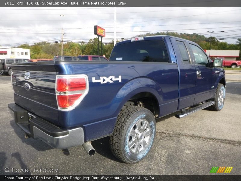 Blue Flame Metallic / Steel Gray 2011 Ford F150 XLT SuperCab 4x4