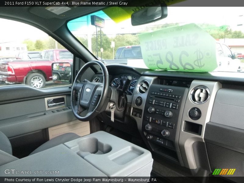 Blue Flame Metallic / Steel Gray 2011 Ford F150 XLT SuperCab 4x4