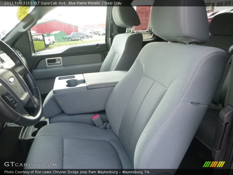 Blue Flame Metallic / Steel Gray 2011 Ford F150 XLT SuperCab 4x4
