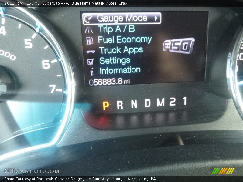 Blue Flame Metallic / Steel Gray 2011 Ford F150 XLT SuperCab 4x4